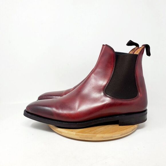 J Fitzpatrick Chelsea Boots Mens 10 E Alki MTO LPB Last City Rubber Sole Shoes - Picture 9 of 16